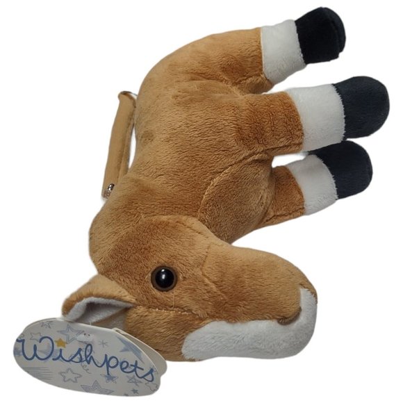 2004 Wishpets "Major" Horse Soft Plush Purse Bag w/Zipper Brown White Stuffed - Picture 9 of 11